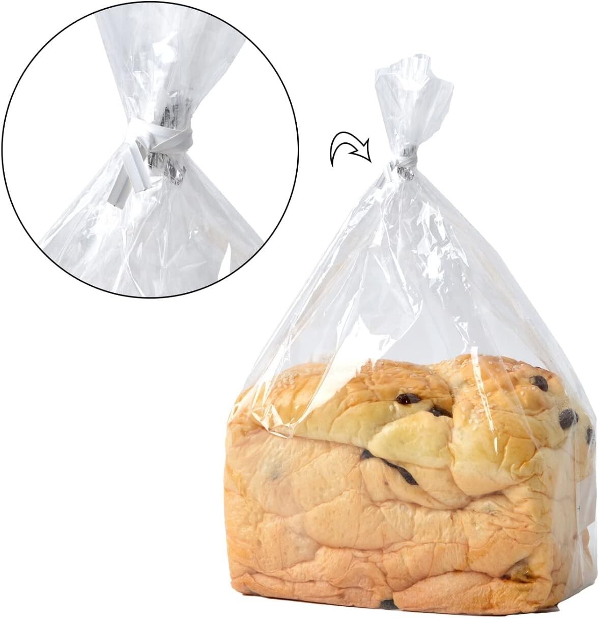 500 Pcs 5White Paper Twist Ties Reusable Bread Ties for Party Cello Candy Bread