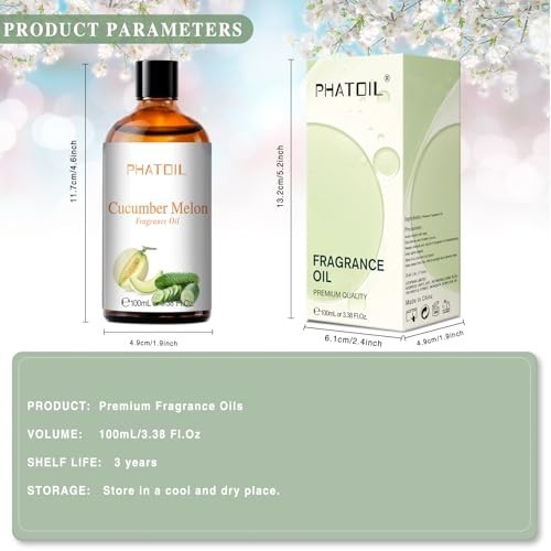 Cucumber Melon Fragrance Oil 100ml Aromatherapy Diffuser Home Candle Soap Making