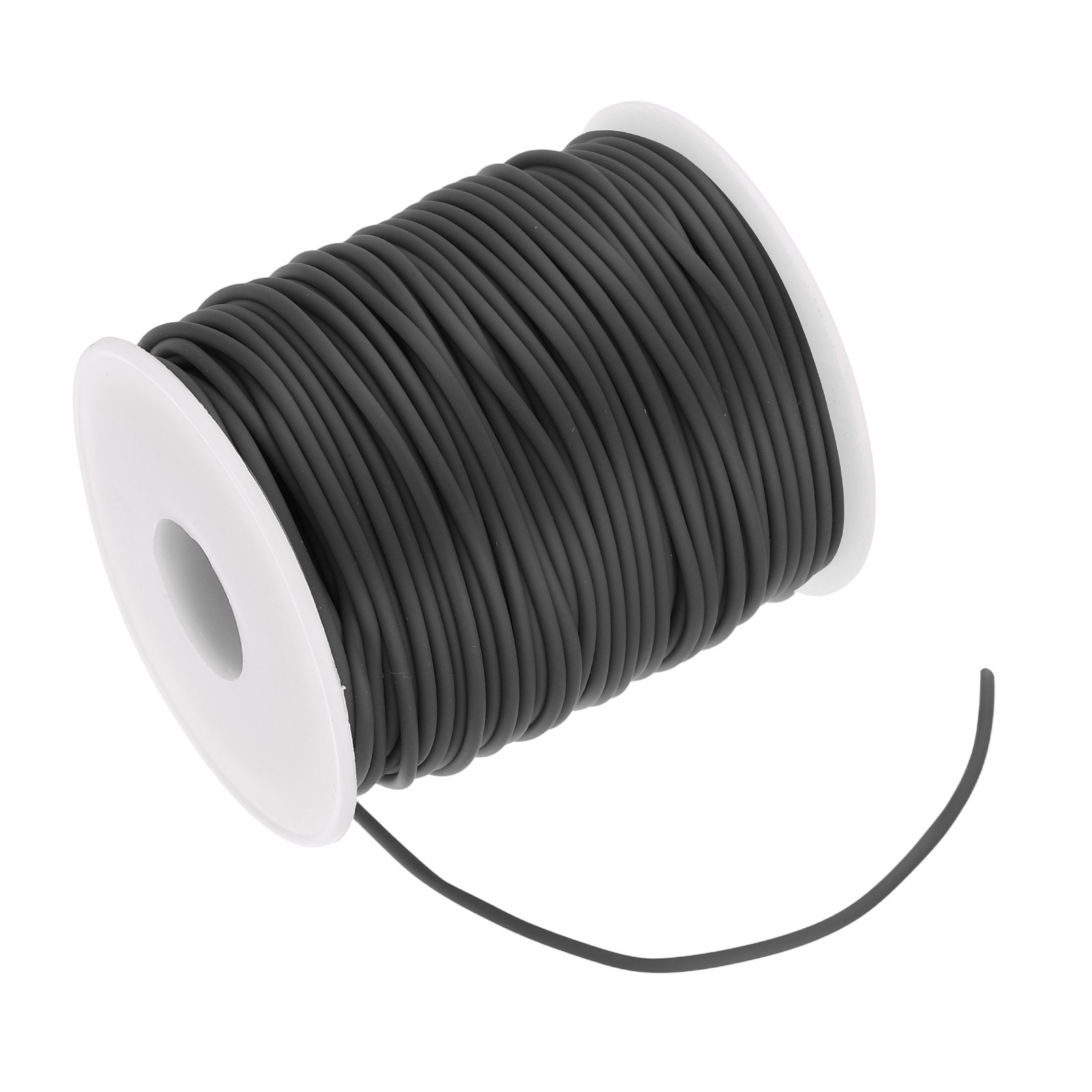 54.7 Yards Hollow Pipe Tubing Rubber Cord Knitting Barber Cord Black]