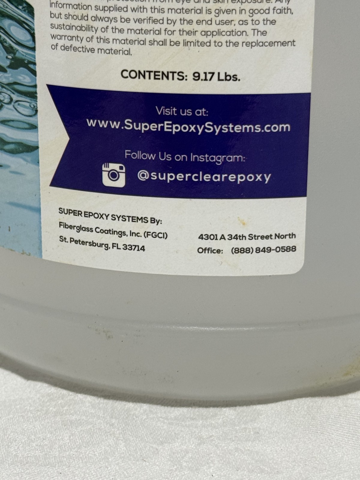 FGCI SuperClear 2.0 Part A Base Resin 1 Gallon Deep Pour Epoxy Clear Commercial