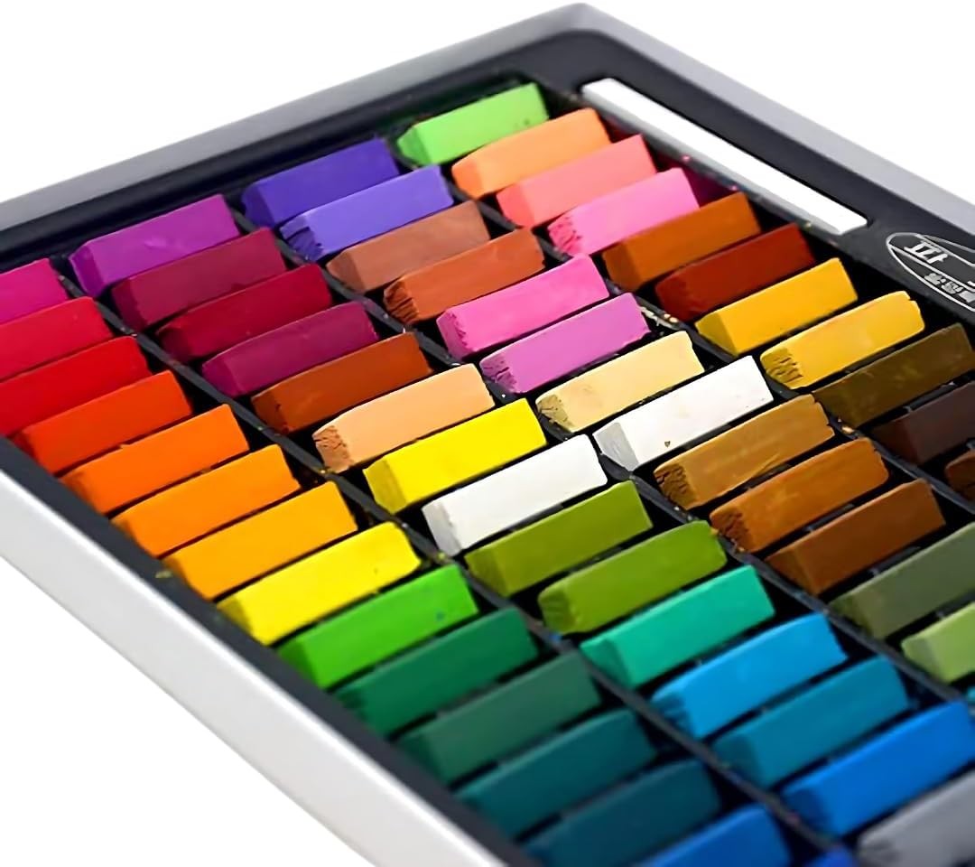 Mungyo Professional Non Toxic Square Chalk Soft Pastel 64 Pack Assorted Colors
