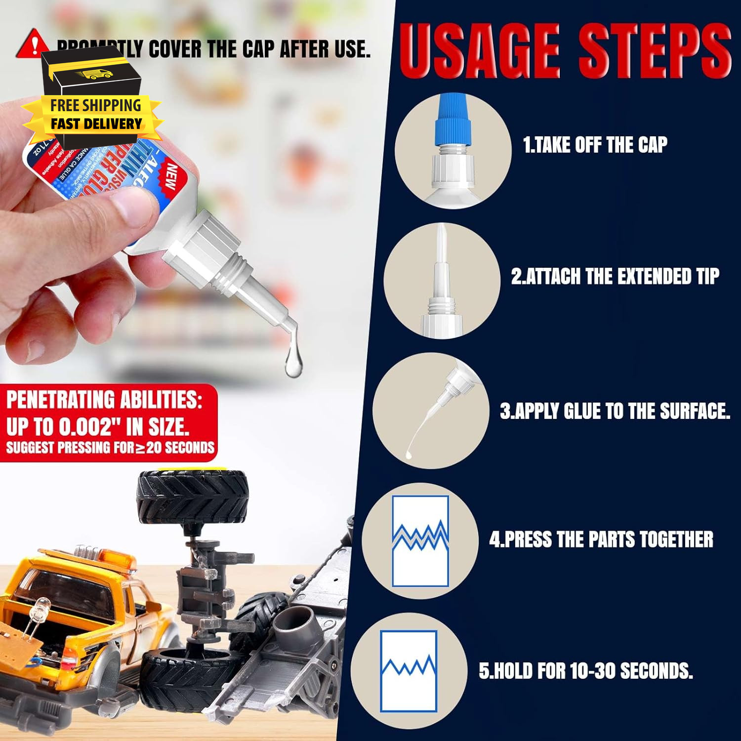 20G Thin CA Glue (2-3 CPS), 2-5 Second Cure Time – Ideal for Hobbies and Precisi