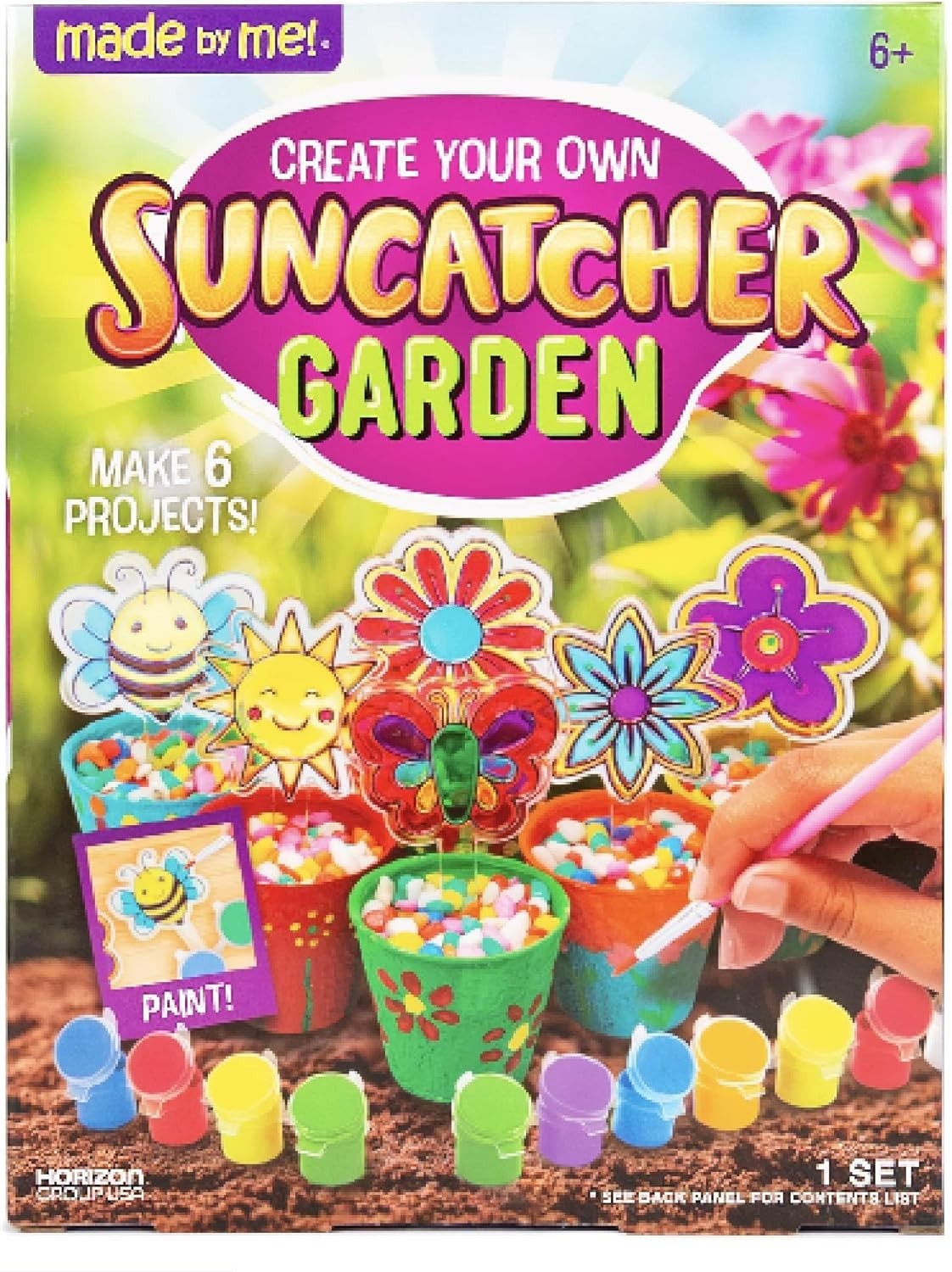 Fun Suncatcher Painting Set: 6 Designs, 11 Vibrant Paints, Perfect for All Ages!