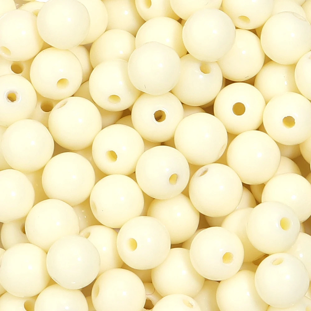 10-100Pcs/Lot 6-20Mm Solid Color round Acrylic Beads Loose Spacer Beads for Jewe