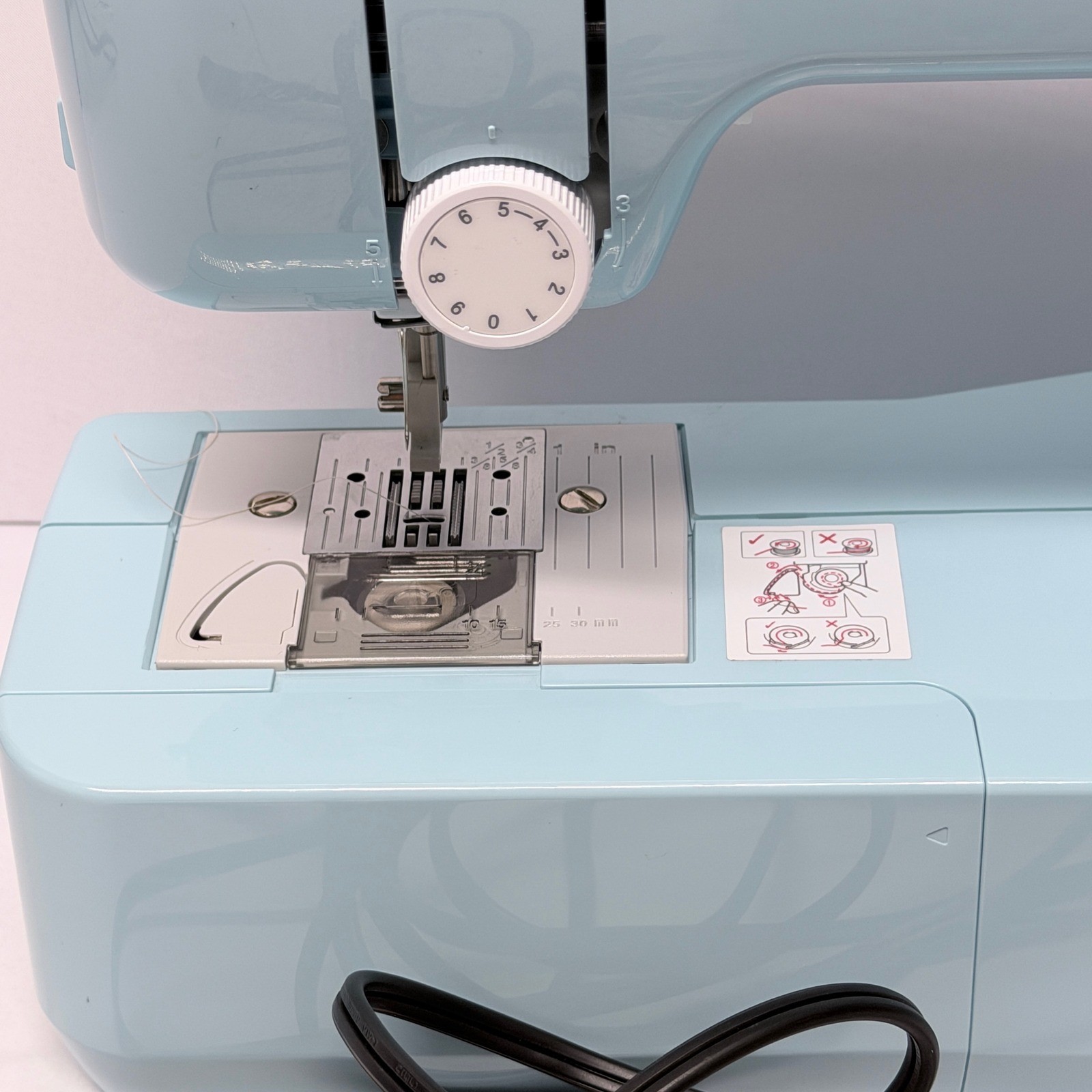 Brother LX3817A 17-Stitch Full-Size Sewing Machine Light Blue Floral Heart Print