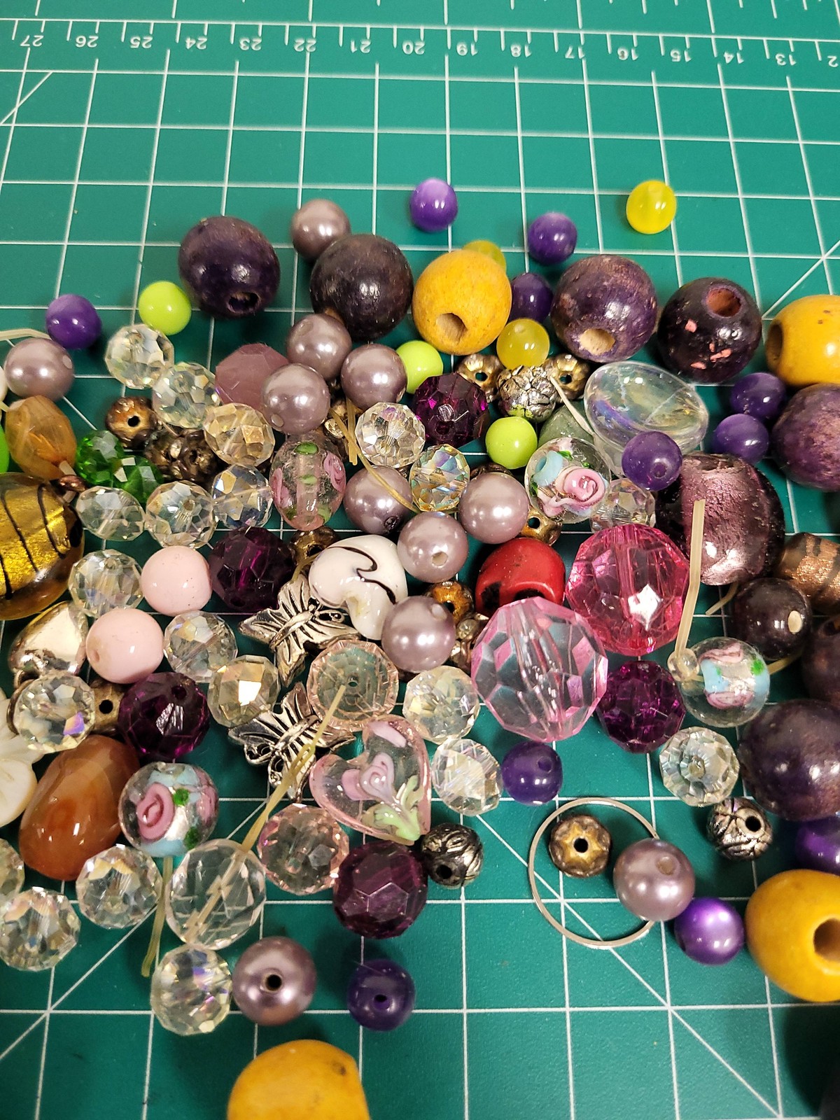 Jewelry Making Beads Lot Mixed Shape Color Glass Stone Wood Acrylic Craft Supply