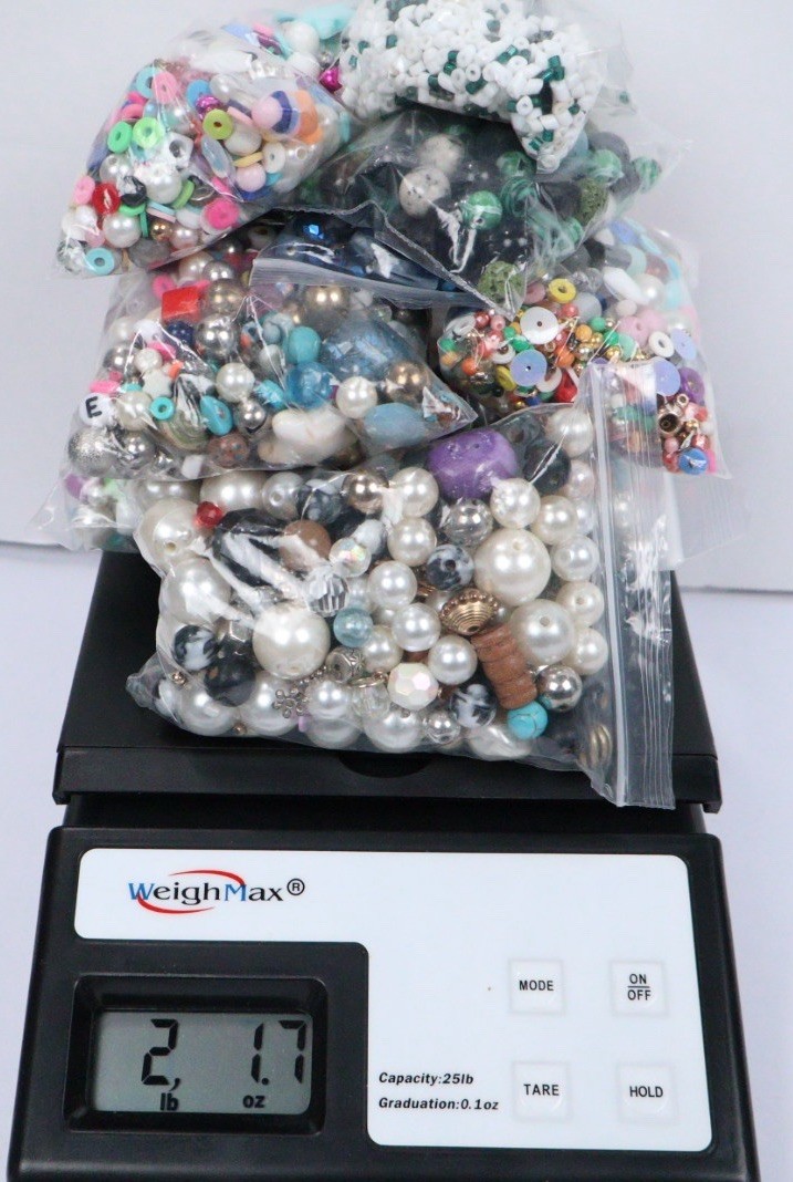 Bulk Mixed Lot Beads 2 lbs Bead Soup Vtg & Modern Jewelry Finding Crafting