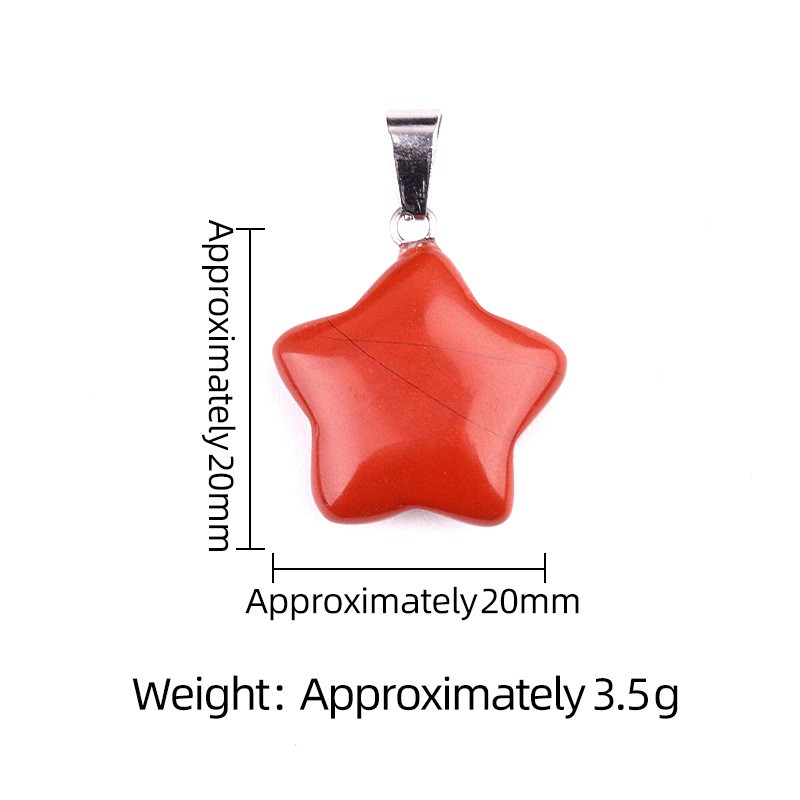 50pcs Artificial Cherry Quartz Stone Star Gemstone Beads Pendants Jewelry Making