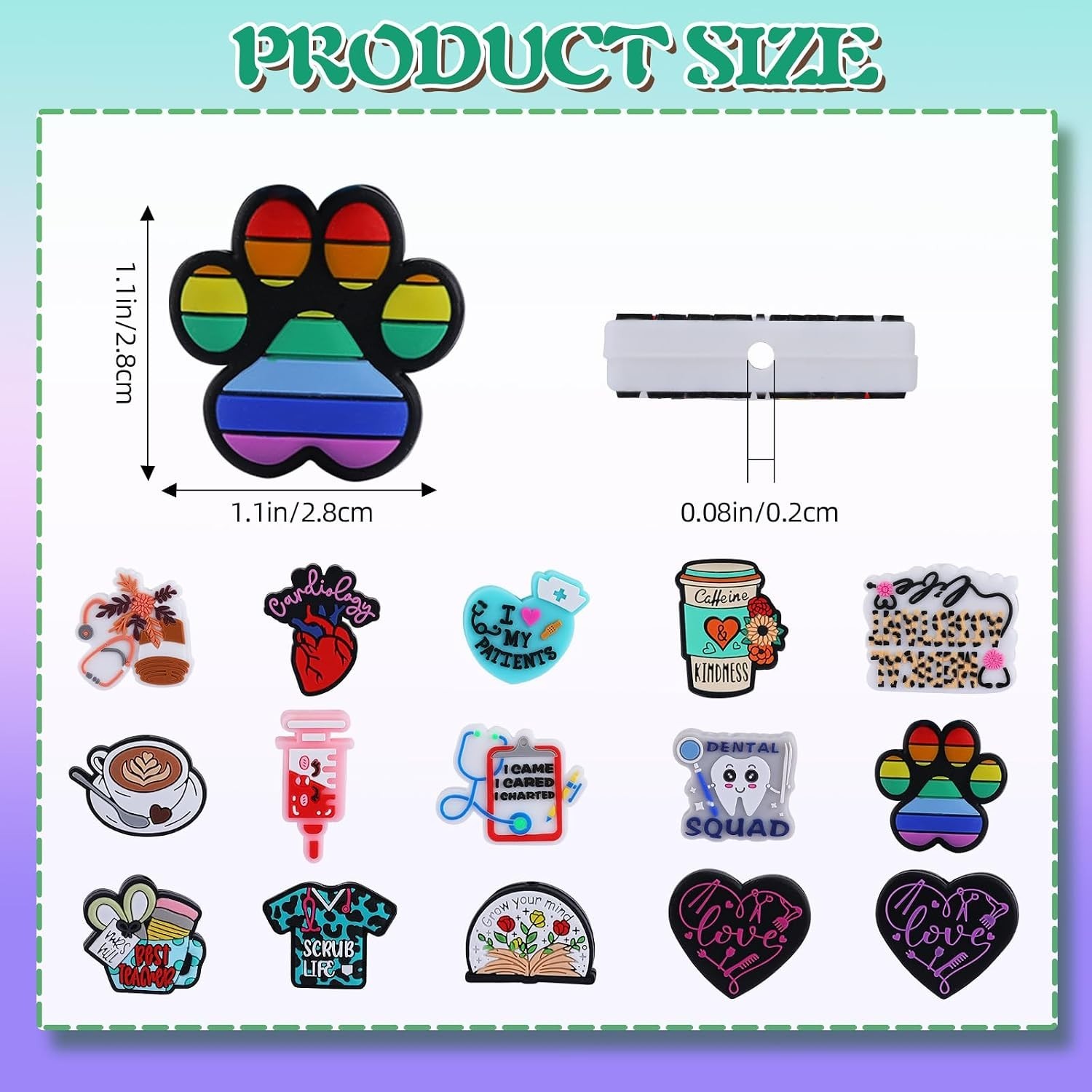 15 Silicone Beads in Medical Mix – Ideal for DIY Projects & Decorations