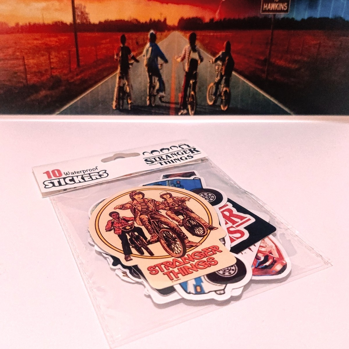10 Stranger Things Waterproof Vinyl Stickers (Size 2 Inches Plus )