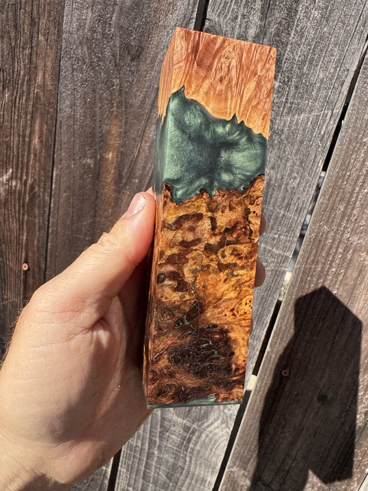 Stabilized Maple Burl Hybrid Resin, Duck Call, Knife Scales, Pen Blanks
