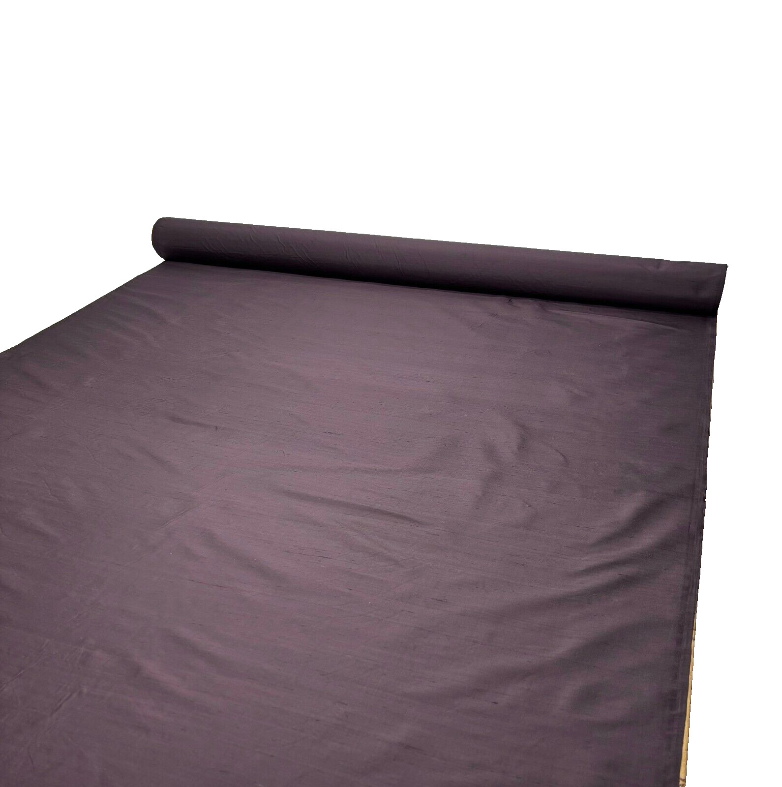 DUPIONI SOLID AUBERGINE PURPLE 100% SILK MULTIPURPOSE FABRIC BY YARD 54″W