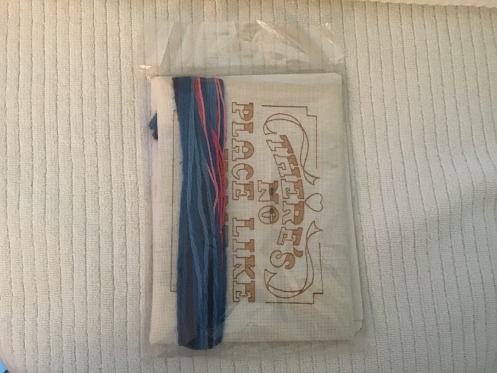 VTG Sunset Stitchery Embroidery Kit There’s No Place Like Home Except Grandma’s