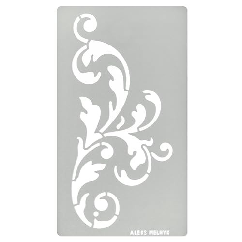 No.349 Metal Stencil, Swirls, Ornaments, Flowers Vine, Patterns, Border,