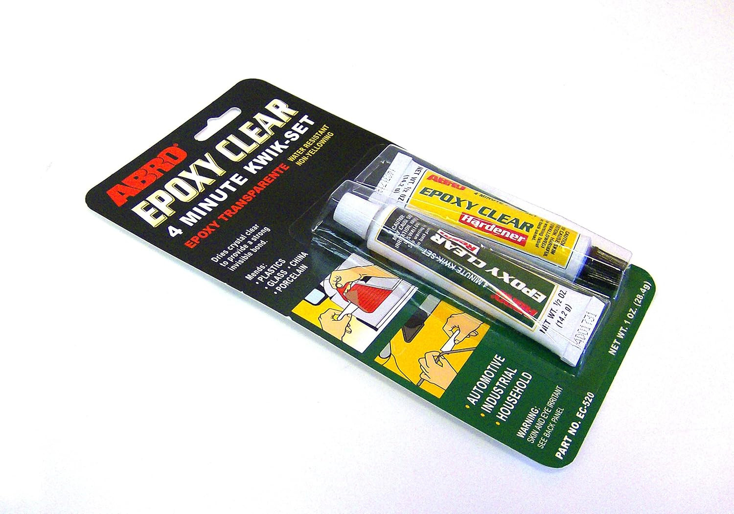 Clear 2-Part Epoxy Glue 4 Minute Fast Set