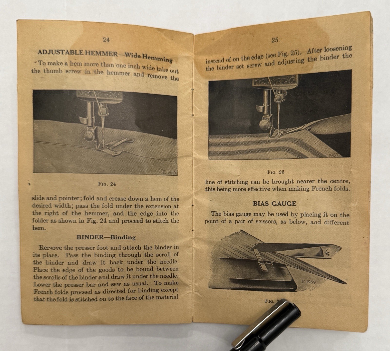 Vintage Singer 127 Class Sewing Machine Instructional Manual Book Original 1915