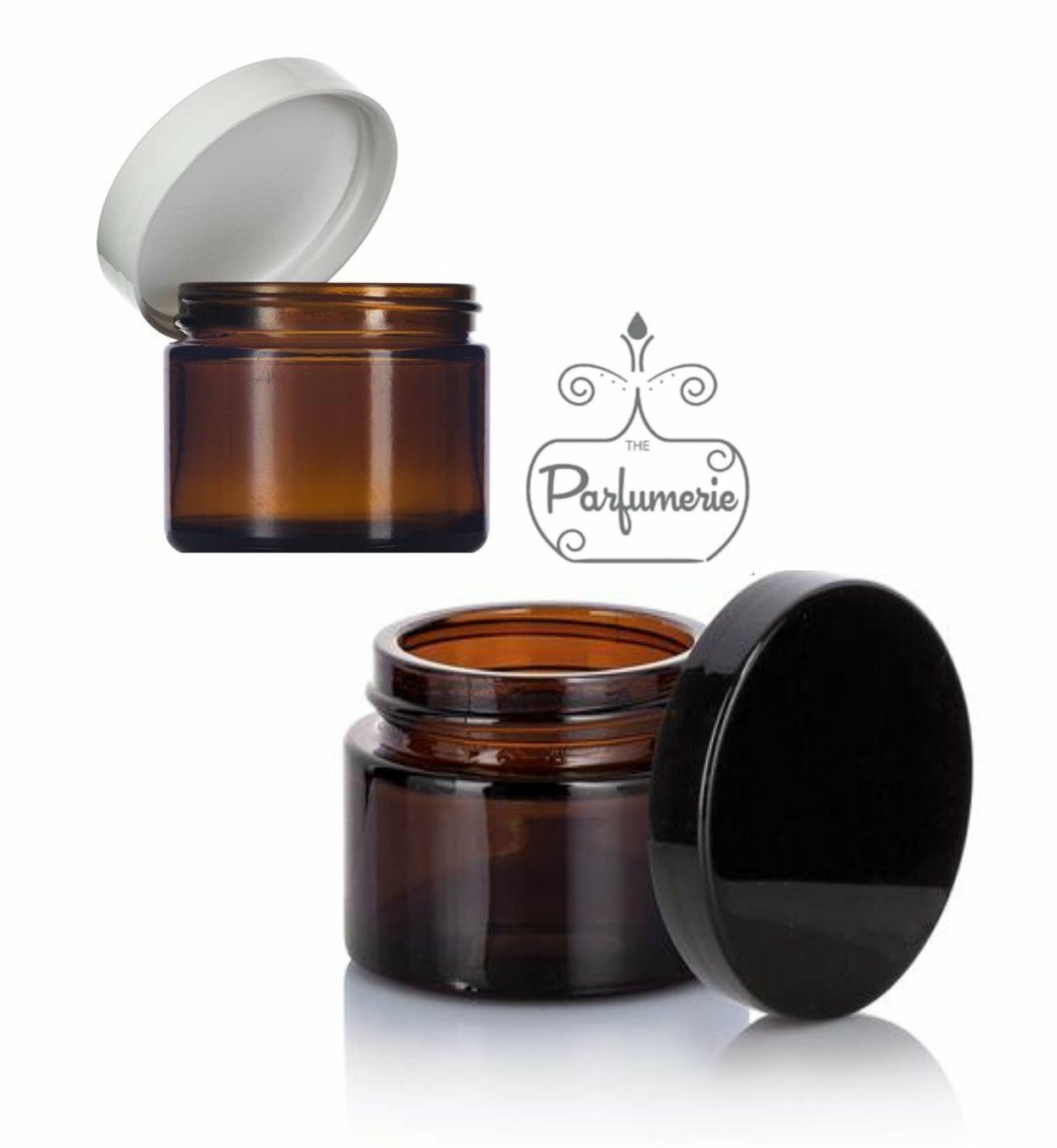 2 oz. Amber Glass Straight Side Jar