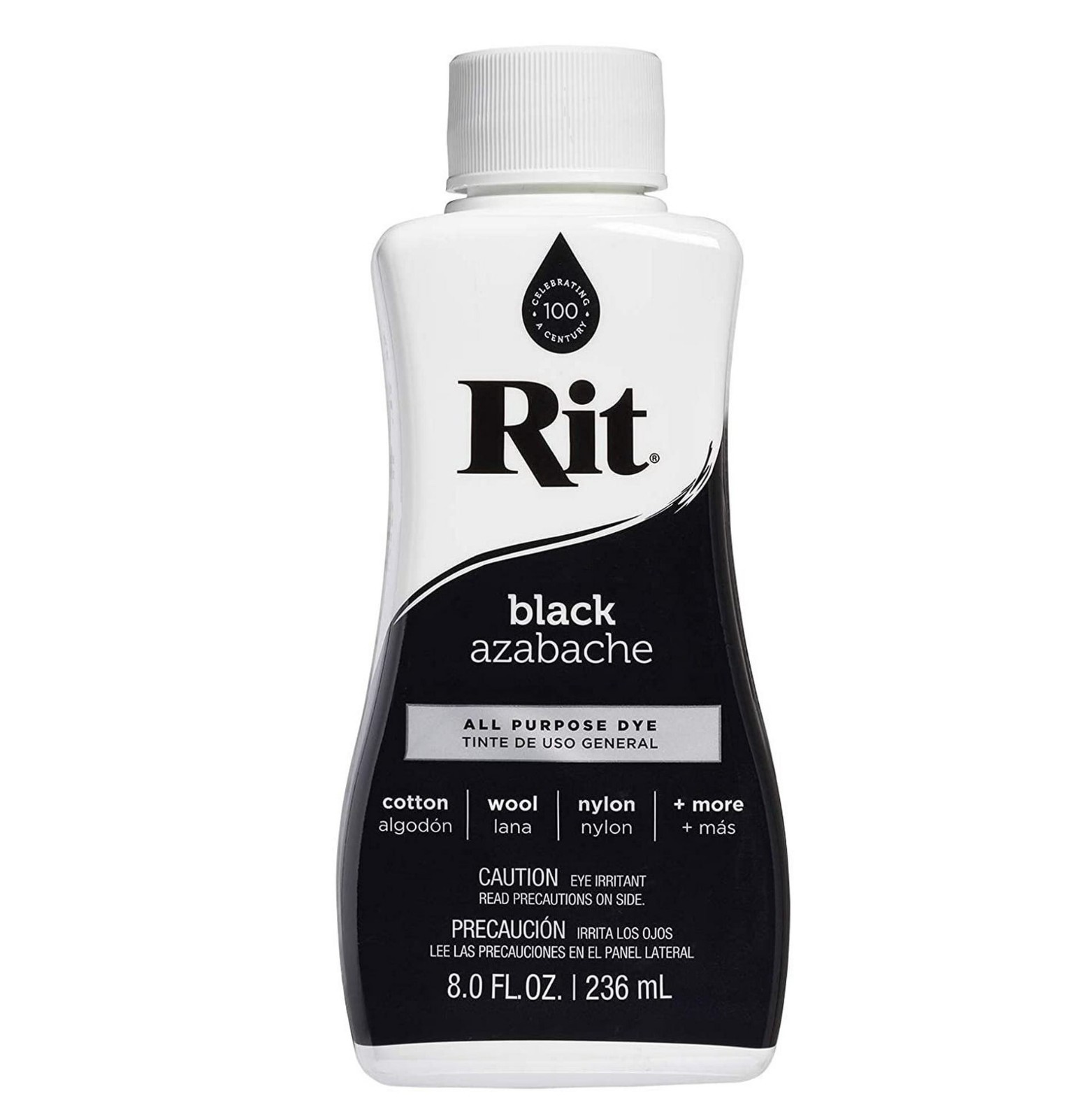 Rit All-Purpose Black Liquid Dye, 8 fl oz Bottles (Pack of 2)