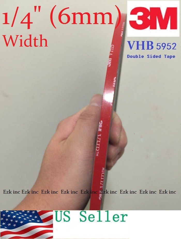 3M VHB Double Sided Foam Adhesive Tape 5952 Automotive Mounting 1/4″ x 7 Yards