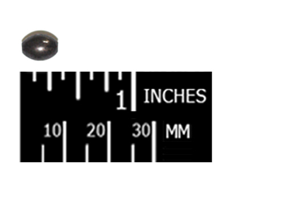 8mm Small Oval Melon Gunmetal Gray Metalized Metallic Beads