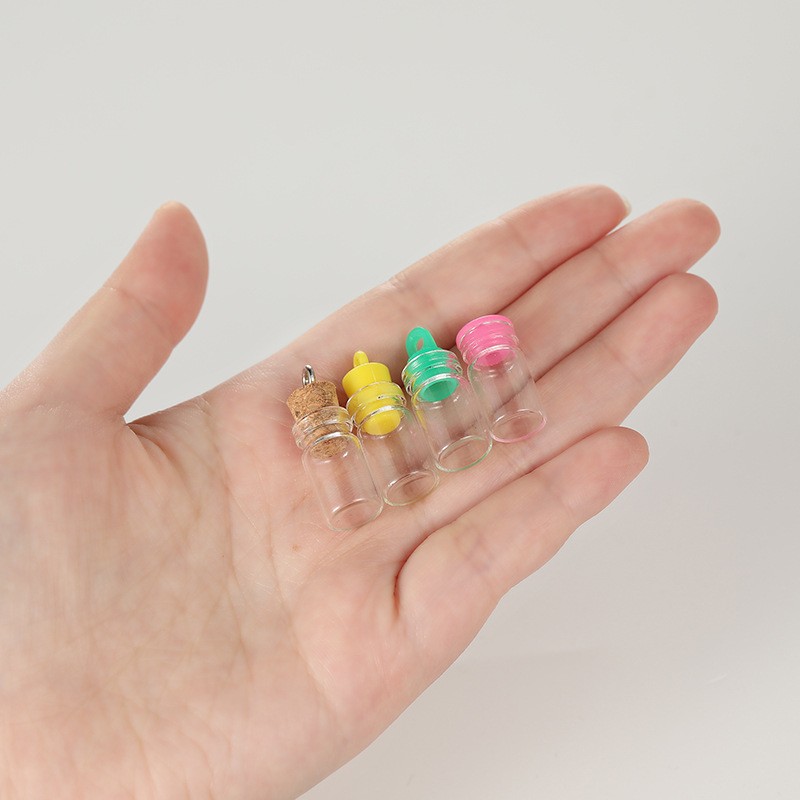 100pcs 0.5ml Mini Glass Bottle Vial Jar 10x18mm Small Container DIY Craft