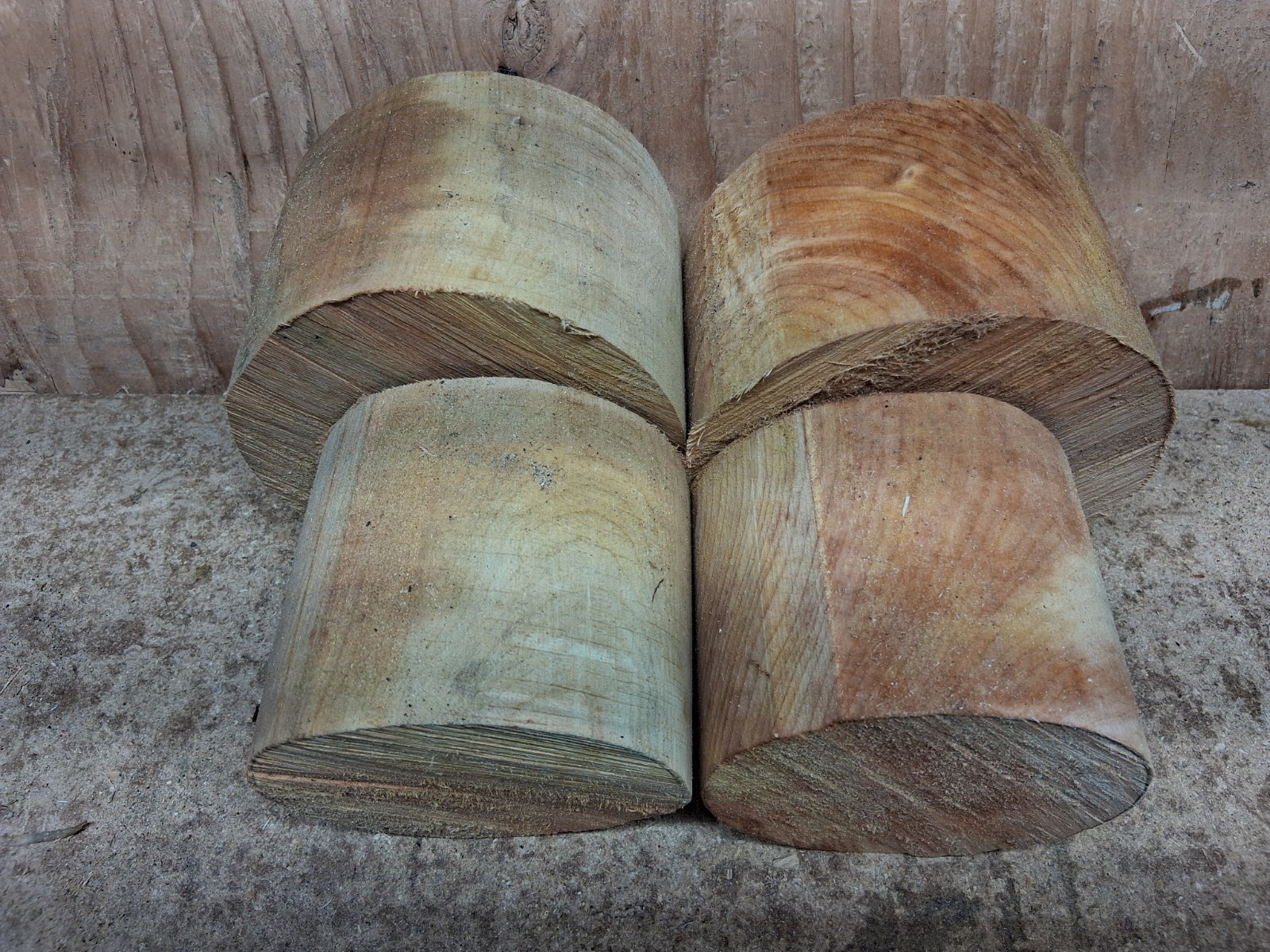 Spalted Deep Red Alder Wood Turning Bowl Blanks 4pc