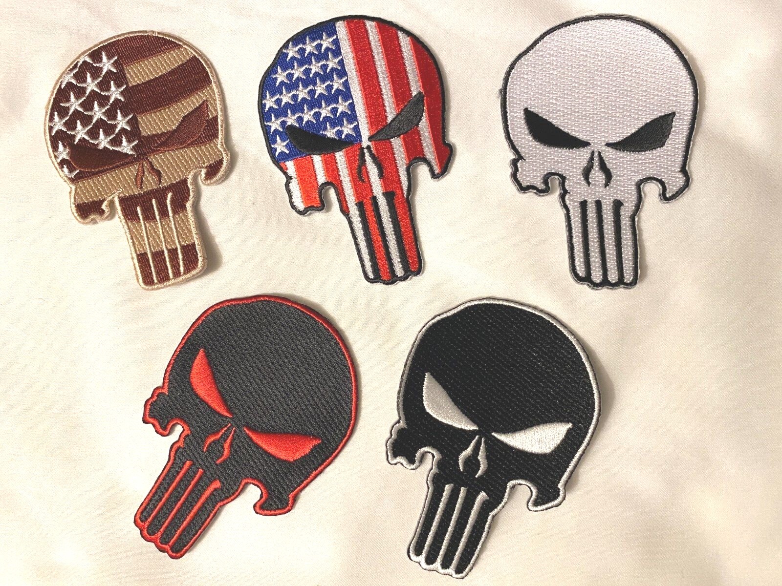 Punisher Embroidered Patches 3.5″x2.5″ iron-on