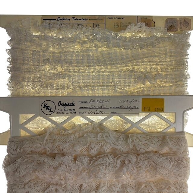 Vintage Lace Trim White Ivory Metallic Silver Wedding Crafts DIY Decor Gift