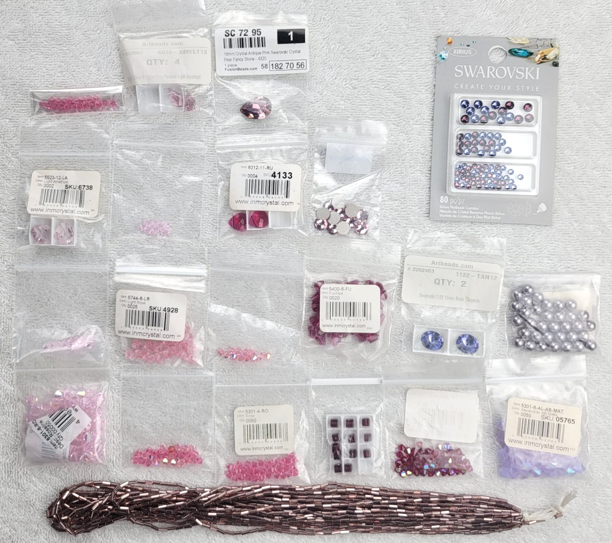 Swarovski Crystal Beads Lot Pendants Rivoli Flatback Pearls Qty Approx 4320 1122