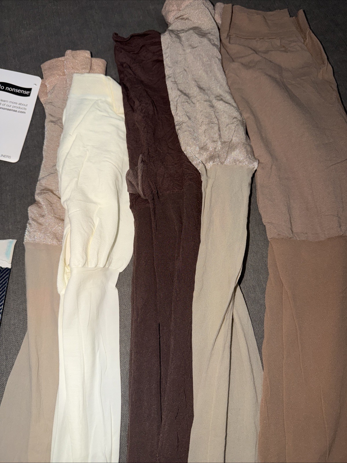 Evan Picone Nordstrom Pantyhose Lot of 5 Coffee Beige Crème Crafts Cutters