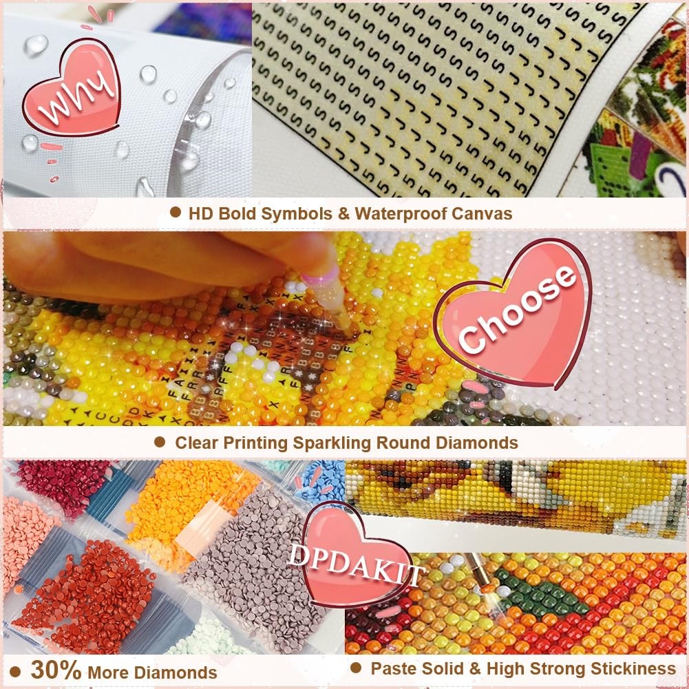 DPDAKIT Diamond Painting Kits Cat for Adults, Diamond Art Kits for Beginner, …