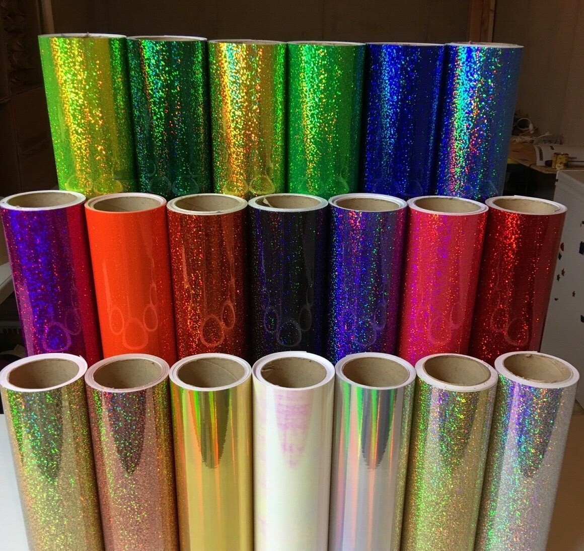 Sequins HOLOGRAPHIC Sign Vinyl 24″ x 30 ft, Glitter Sparkling Fantasy Twinkles.