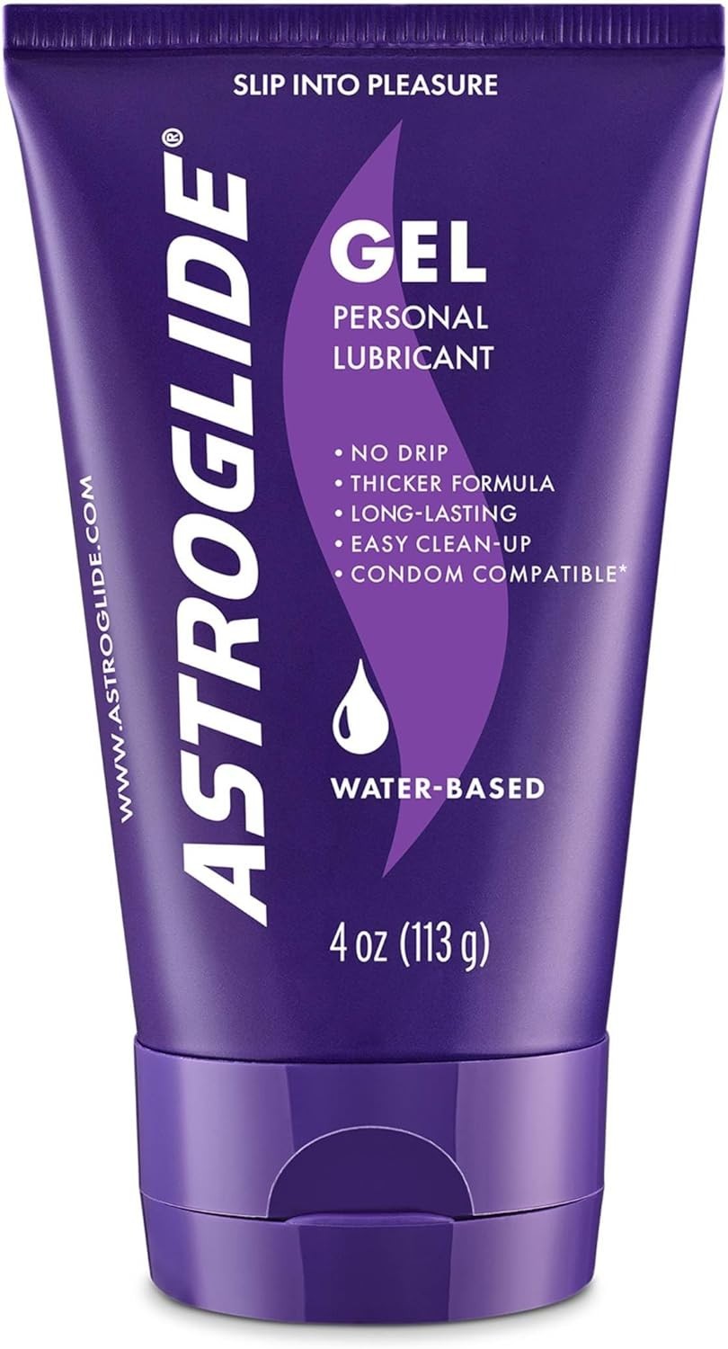 Astroglide Water Based Personal Lubricant Sex Gel for Couples, Men and Women 4oz