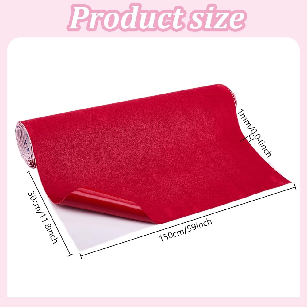 Suede Fabric Wrap Red Car Interior Dash Console Custom Decoration Cloth Sheet…