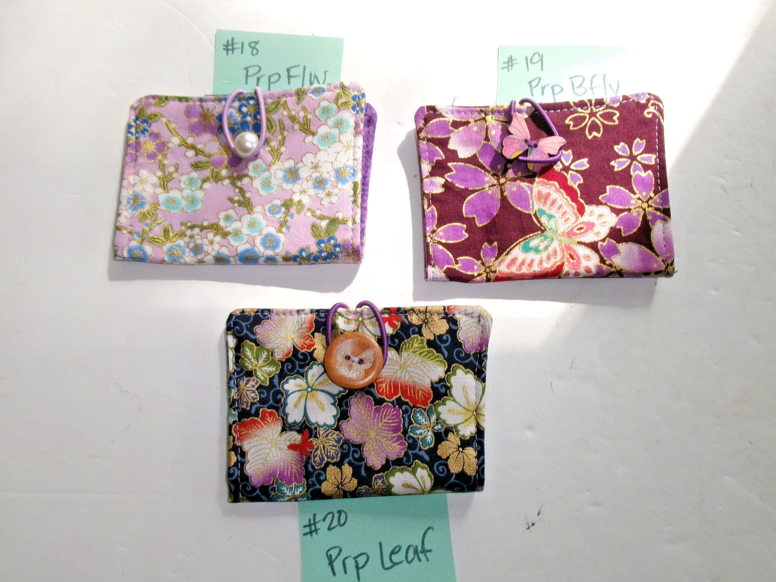 Tea Wallet, Tea Bag Wallet, Small Item Wallet or Holder, 4 Pocket, Handmade
