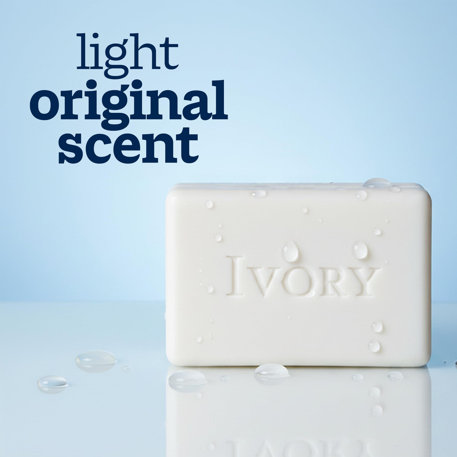 Ivory Gentle Bar Soap Original Scent, 99.44% Pure Plant-Based Cleanser(10-Count)