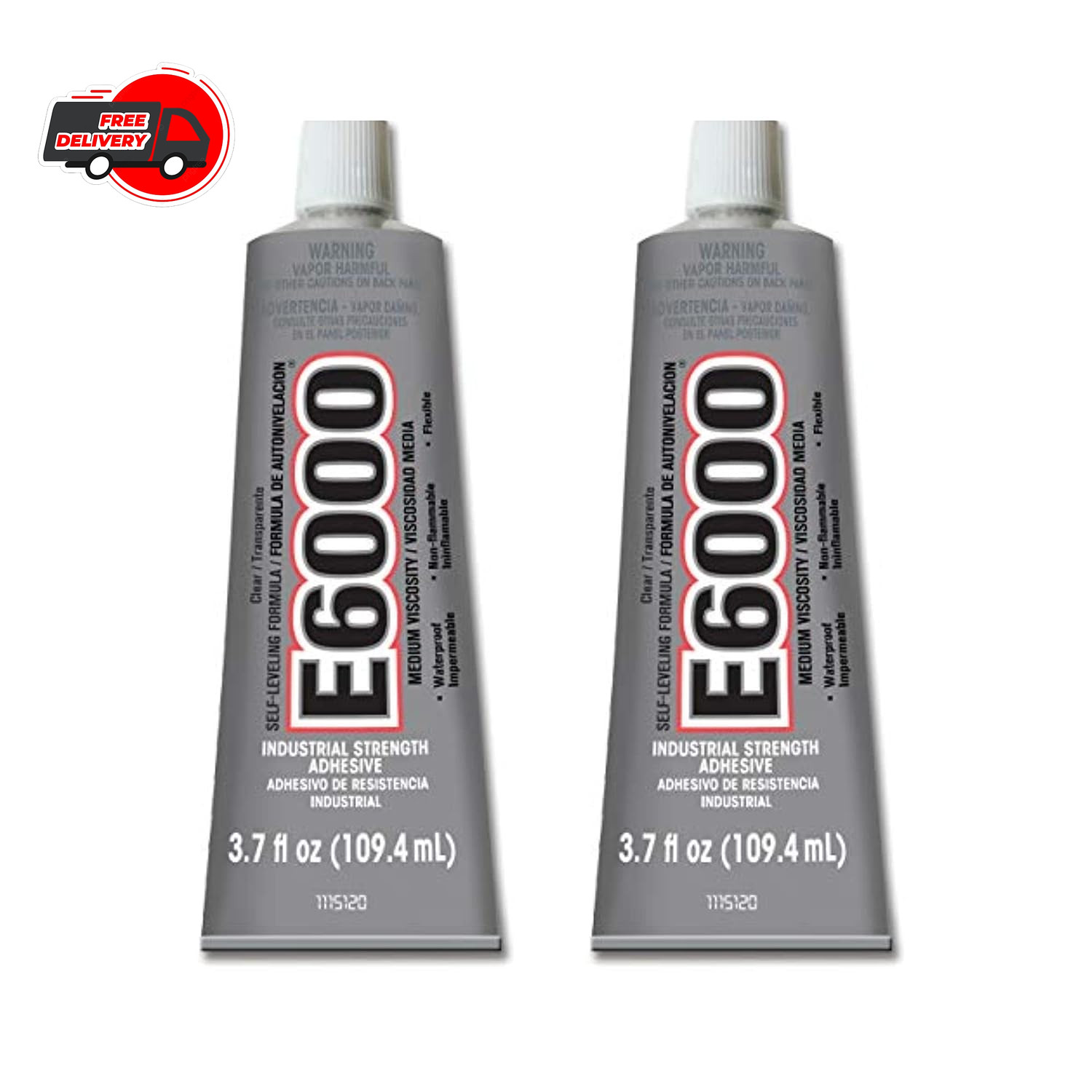 E6000 Multipurpose Adhesive 6 Pack Clear 3.7 Oz Industrial Strength Glue