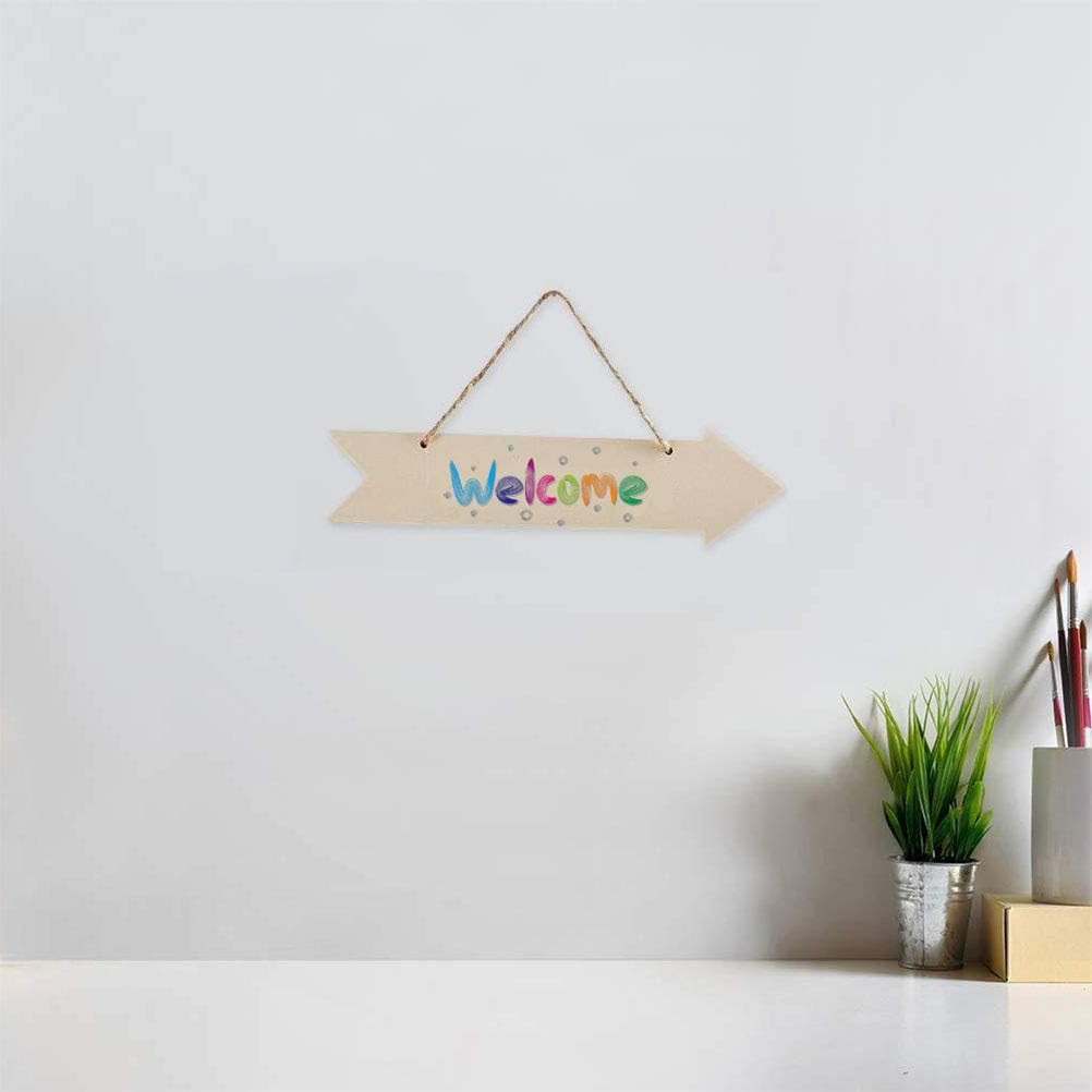 6Pcs Blank Wooden Arrow Signs for DIY Craft Projects, 3×11 Inch