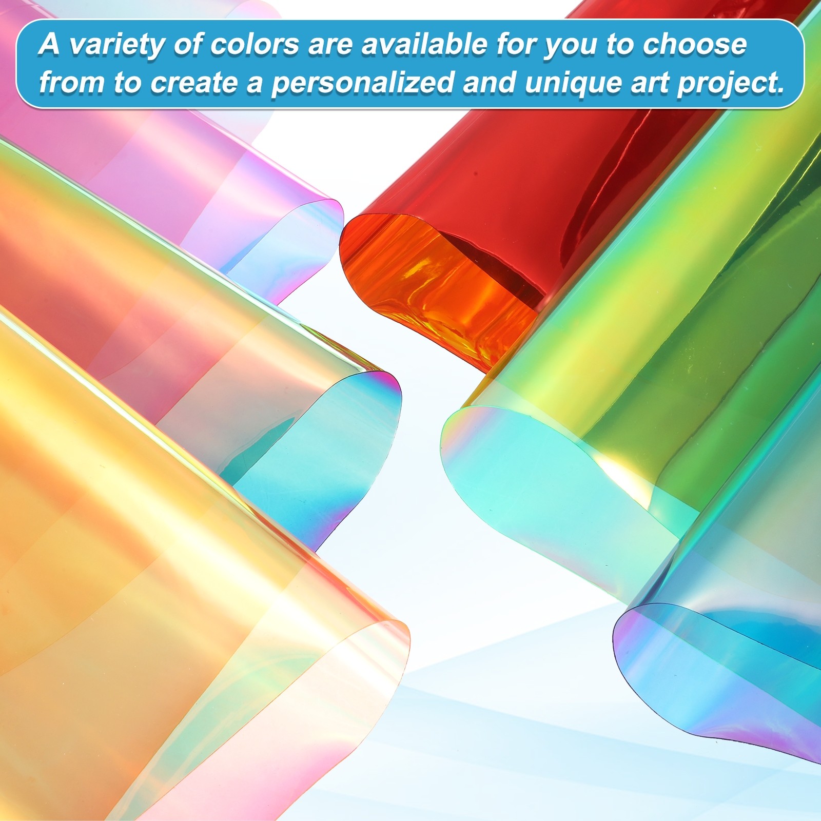 Holographic Clear Vinyl Film Holographic PVC Fabric 12″x48″,Laser Light Yellow