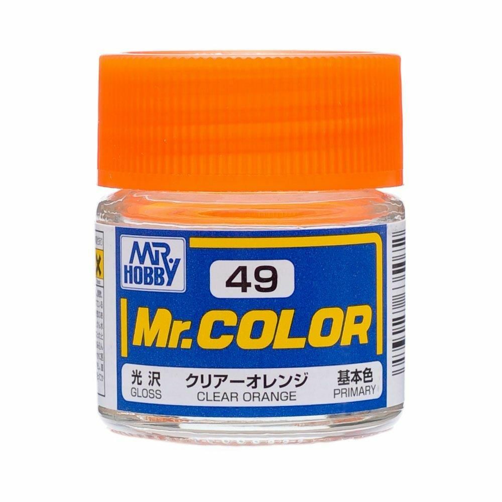Mr. Hobby C49 Mr. Color Clear Gloss Orange Lacquer Paint 10ml – US