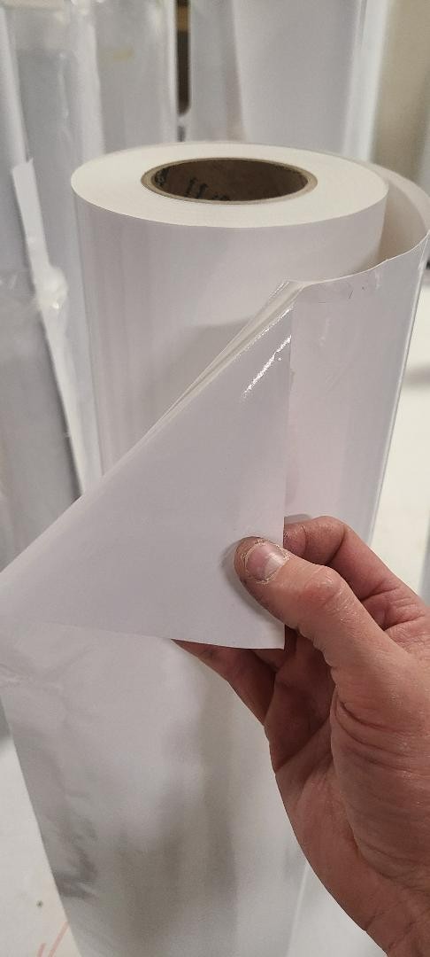 3.4 mil Gloss & Matte White Permanent Self-Adhesive Decal Vinyl Solvent & Latex