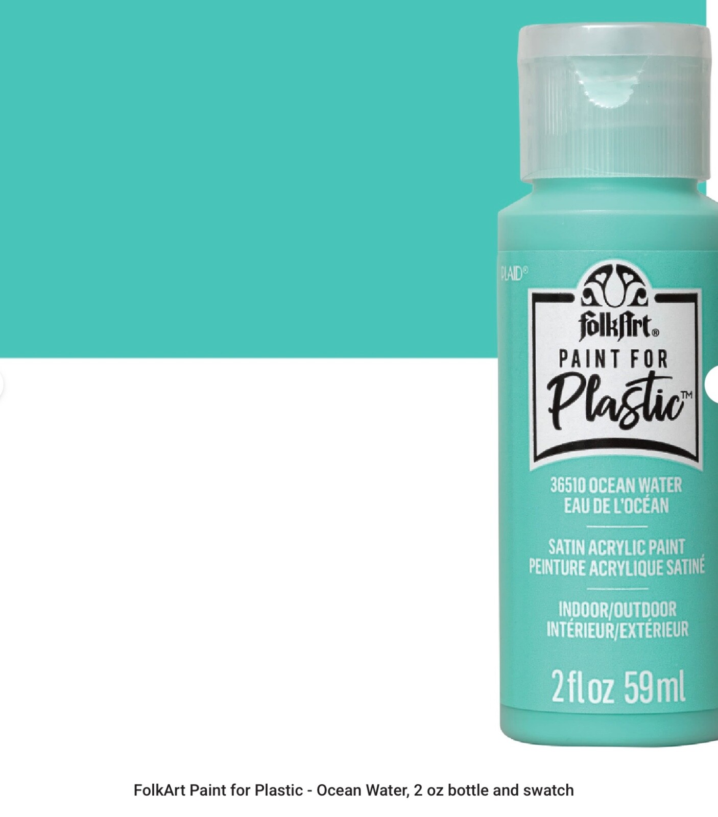 Paint For Plastic by FolkArt, Works Better on Plastics! Build a Set/CHOOSE COLOR