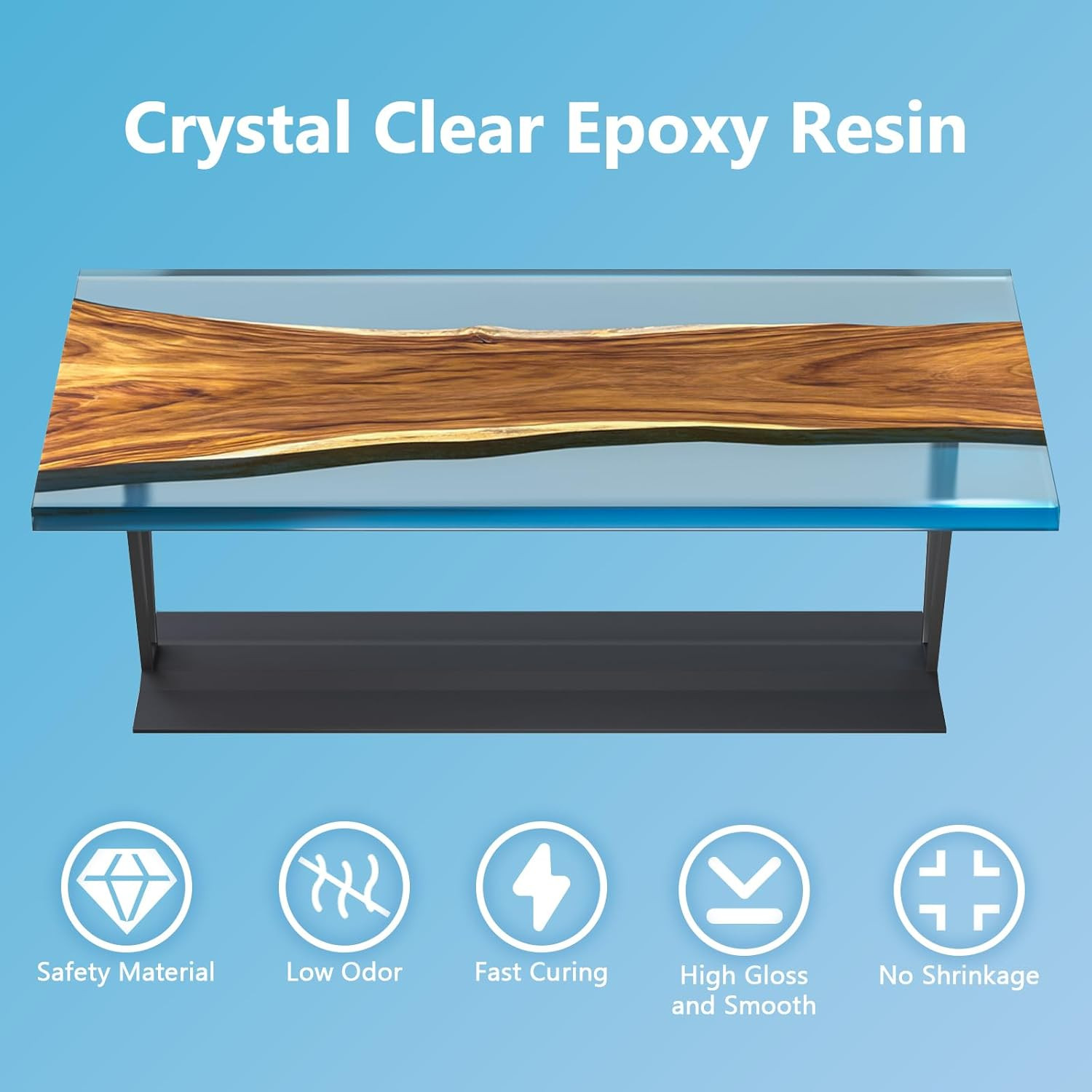Epoxy Resin-1 Gallon Kit Crystal Clear Yellowing No Bubble Art Resins