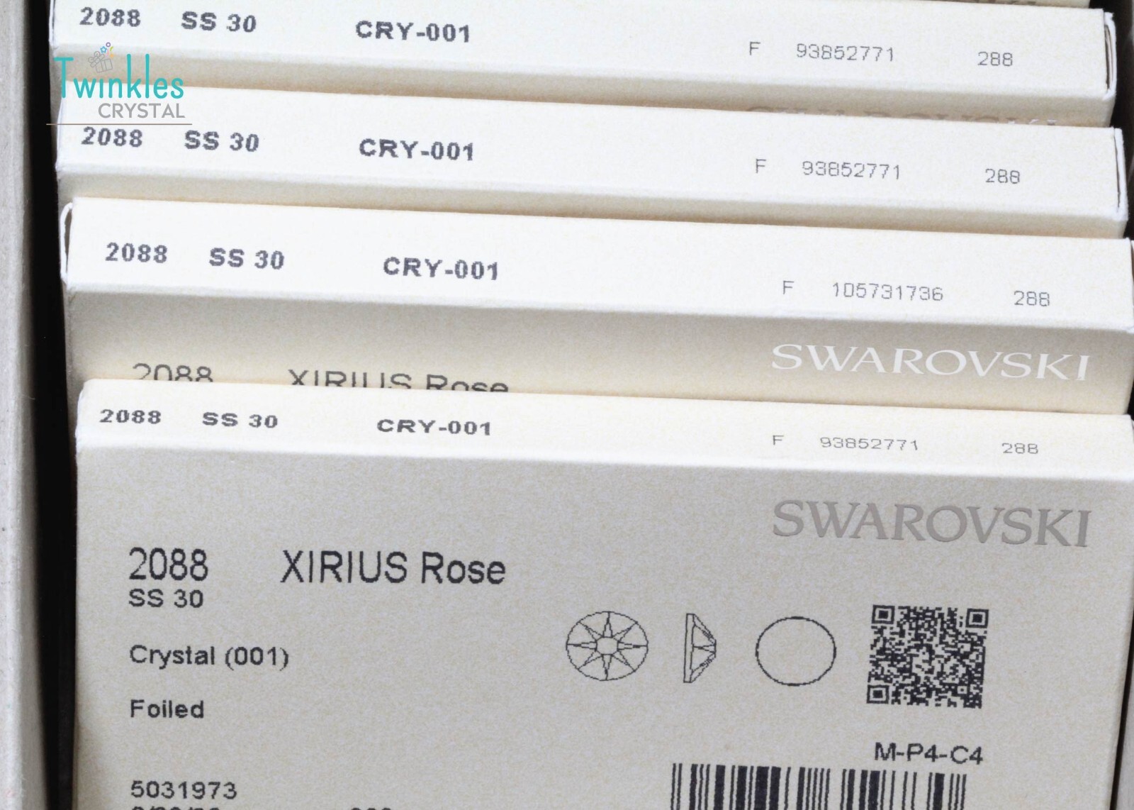 6.5mm (9-72pcs) – Swarovski FlatBack Crystal Foil – 2088 – SS30