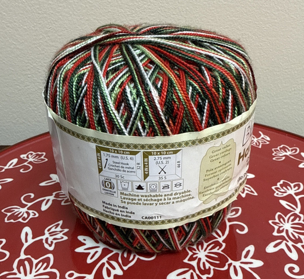 Bernat Handicrafter Crochet Thread 80g 2.8oz Size 5 Color Merry 3320