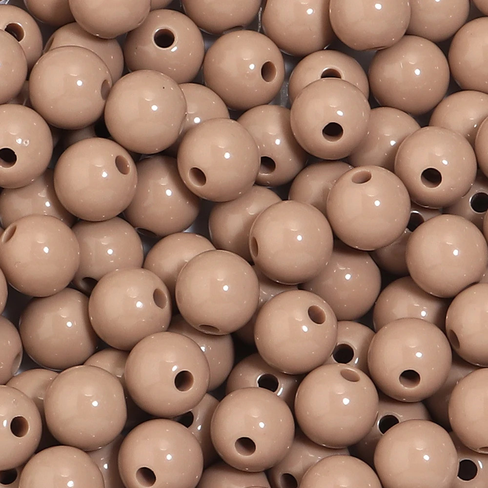 10-100Pcs/Lot 6-20Mm Solid Color round Acrylic Beads Loose Spacer Beads for Jewe
