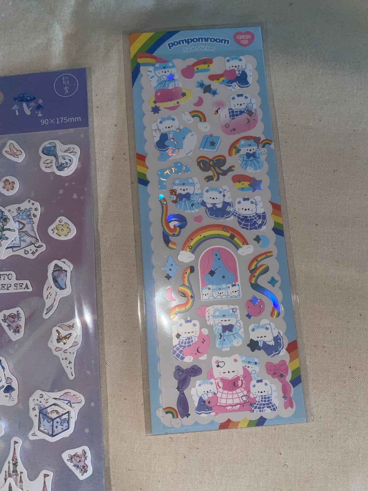 Variety STICKERS BUNDLE 10 Sheets Dimensional, Words, Sparkling