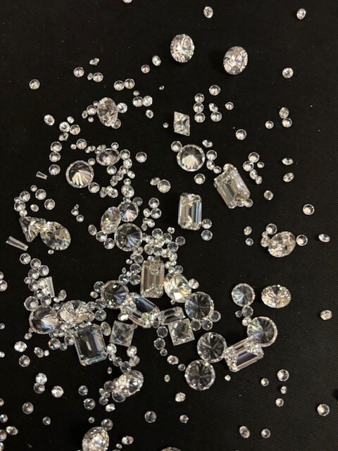 Bag/1/2 lb. over 1000 carats (Cubic Zirconia (CZ) varied sizes & shapes
