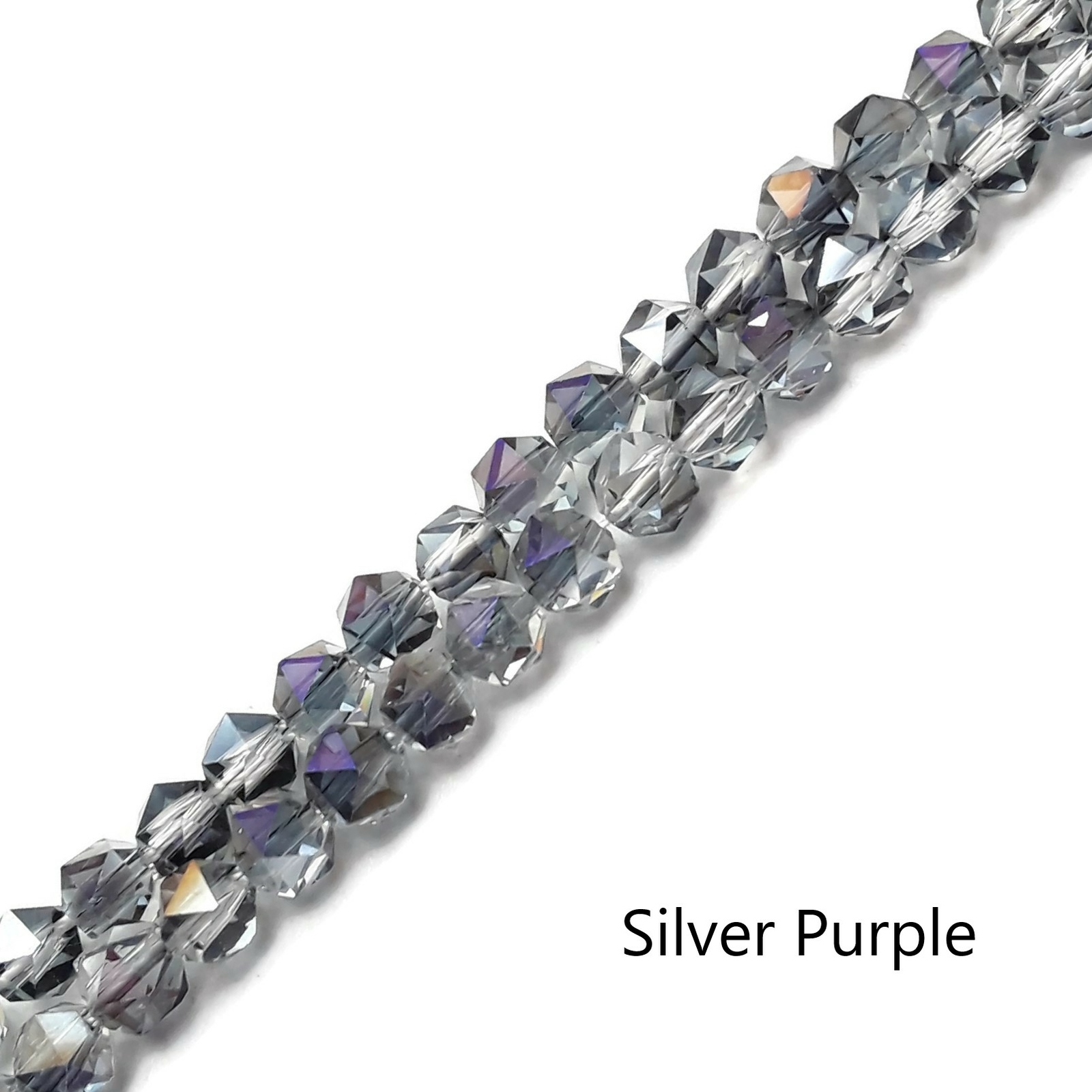 Crystal Glass Faceted Star Cut Round Beads 6mm 13″ Strand