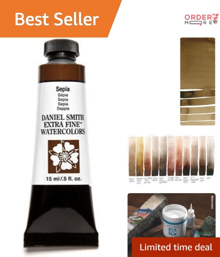 Watercolor Paint Tube Extra Fine Sepia 0.5 Fl Oz Arts and Crafts